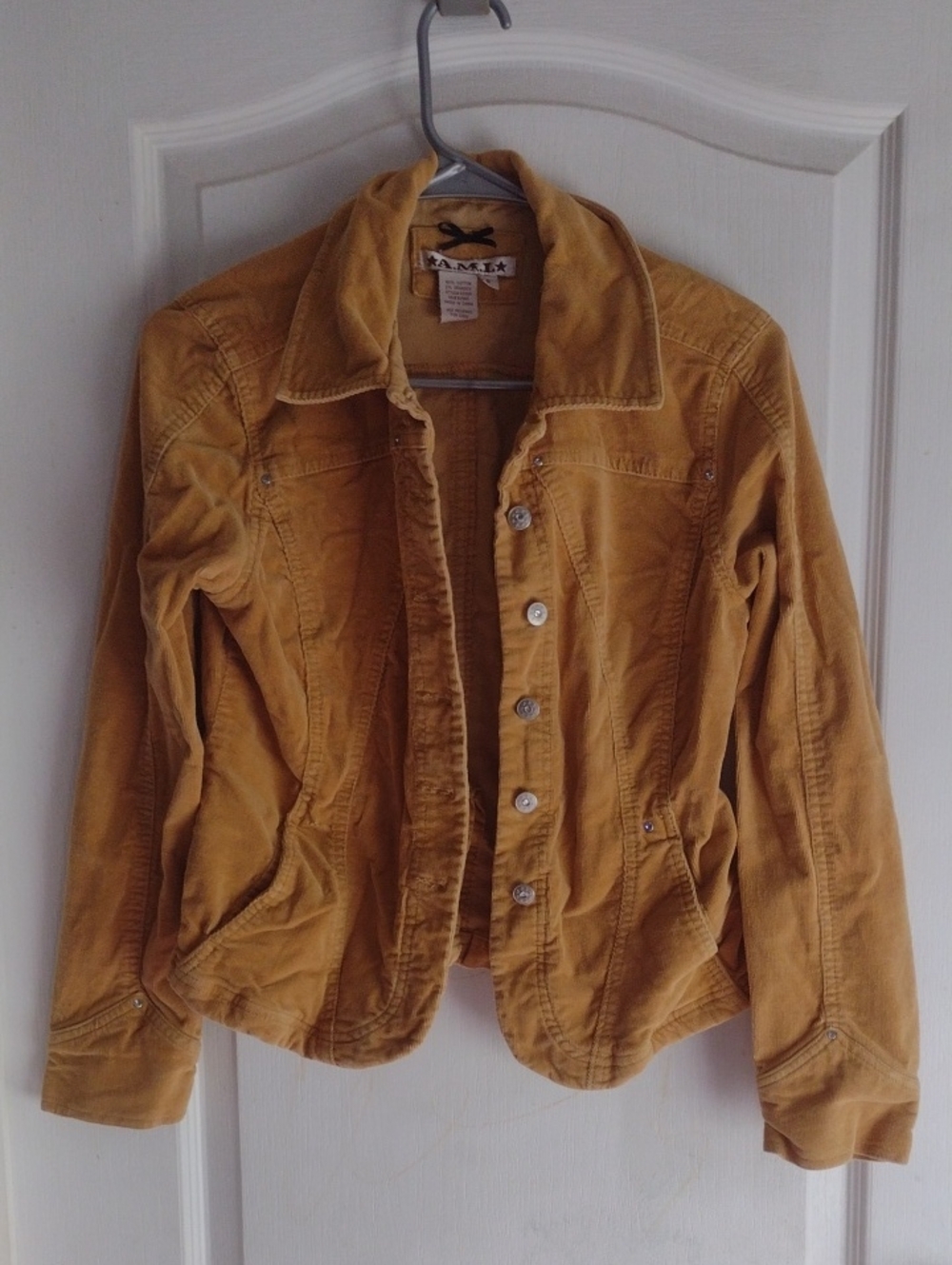Vintage Y2K Yellow Corduroy Jacket -